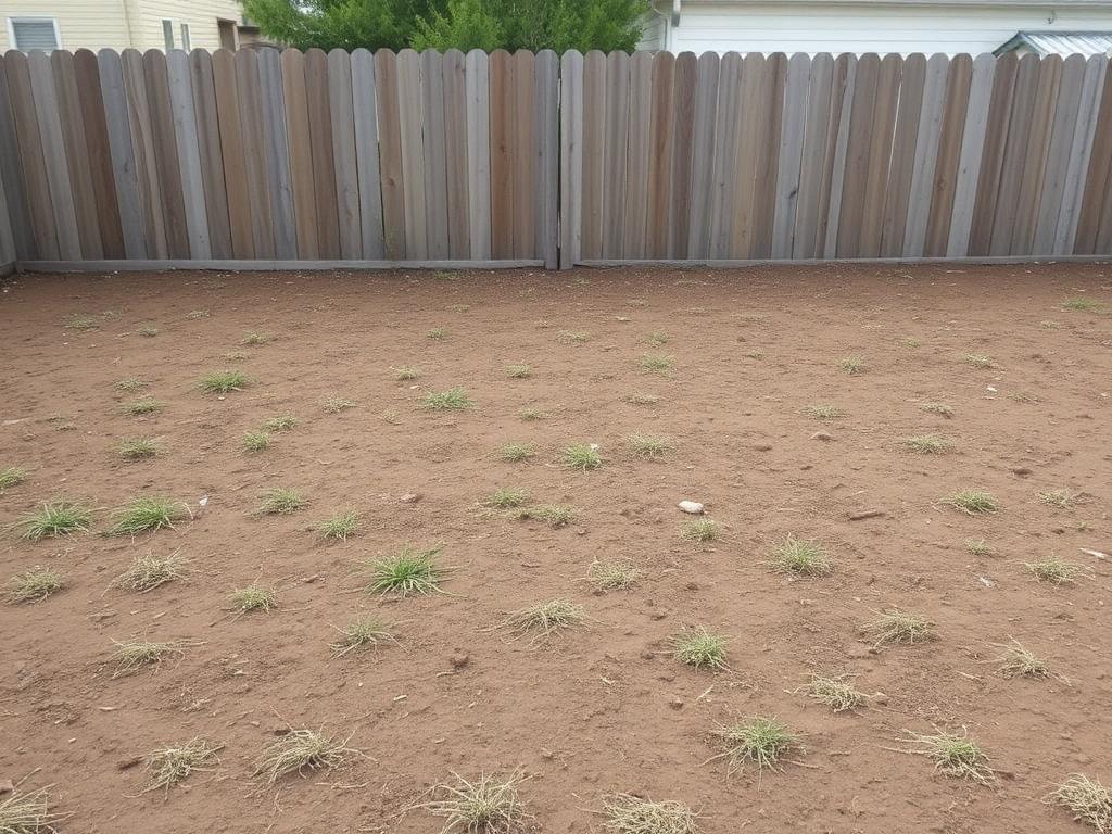 Quintal em Jataí antes da instalação da grama